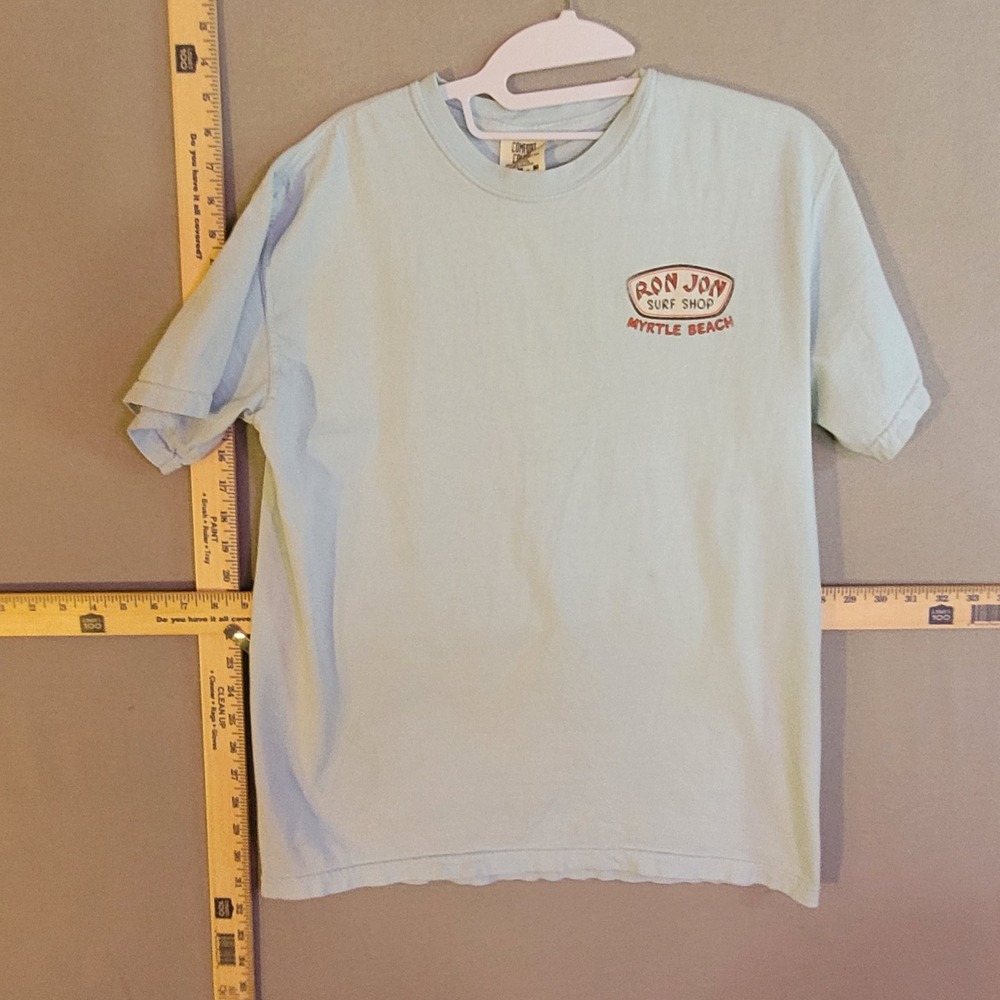 Ron Jon Surf Shop Myrtle Beach T-Shirt Mens Medium Comfort Colors Blue Graphic